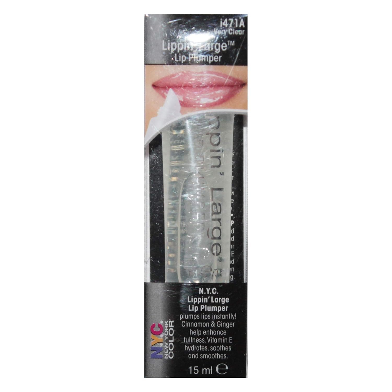 NYC Lippin' Large Lip Plumper, i471A Very Clear, 0.55 Fl Oz