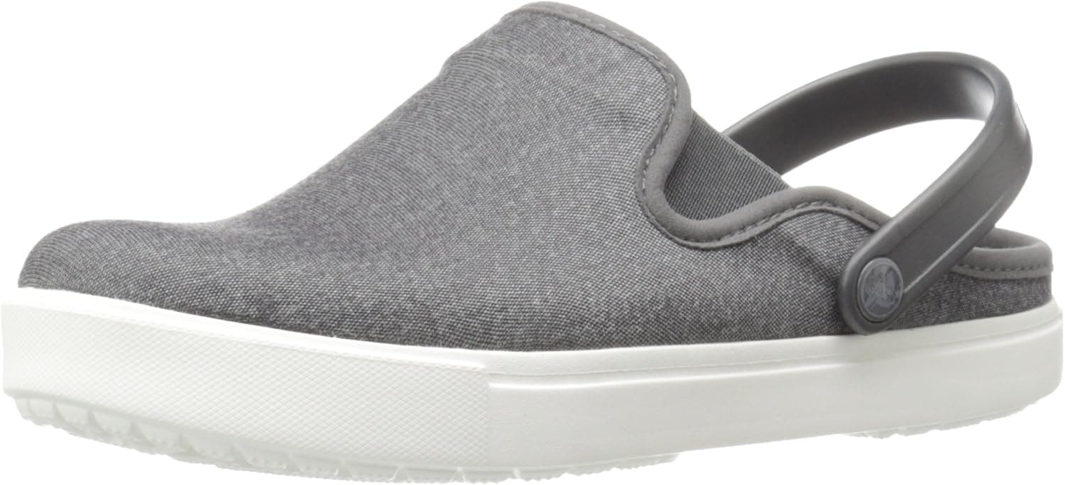 crocs Unisex Citilane Heathered Mule, Smoke, 8 Women M US/6 Men M US