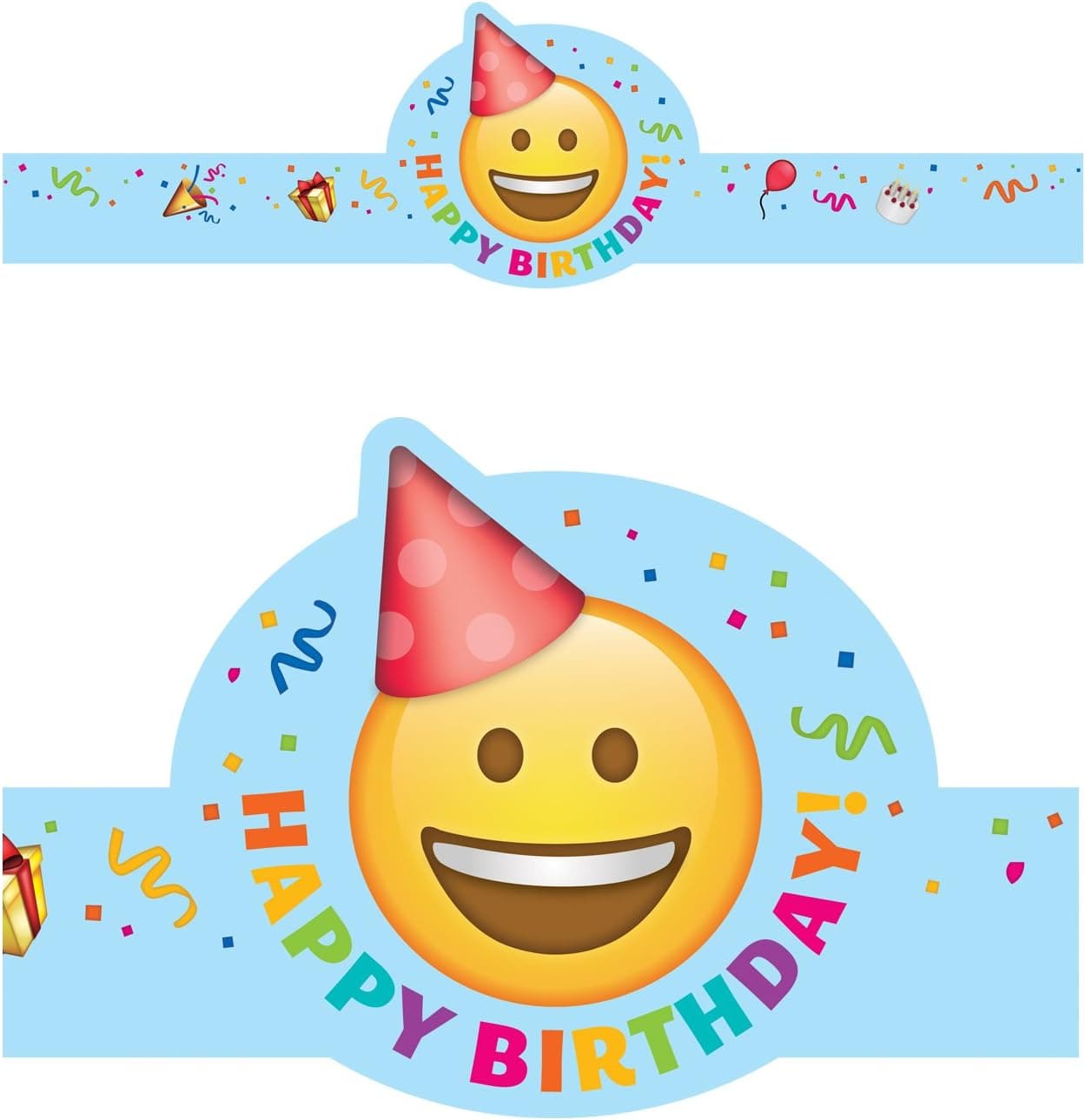CTP Emoji Fun Happy Birthday Crown, Celebrating Birthdays, 30 Pieces (Creative Teaching Press 2565)