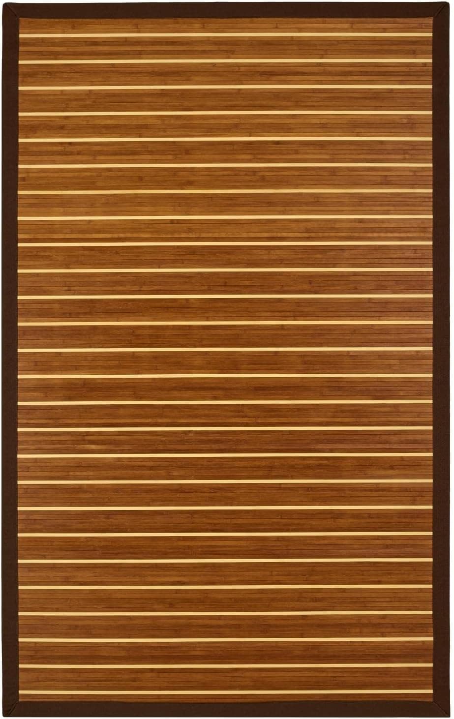 Anji Mountain Premier Bamboo Area Rug, 6 ft x 9 ft, Brown