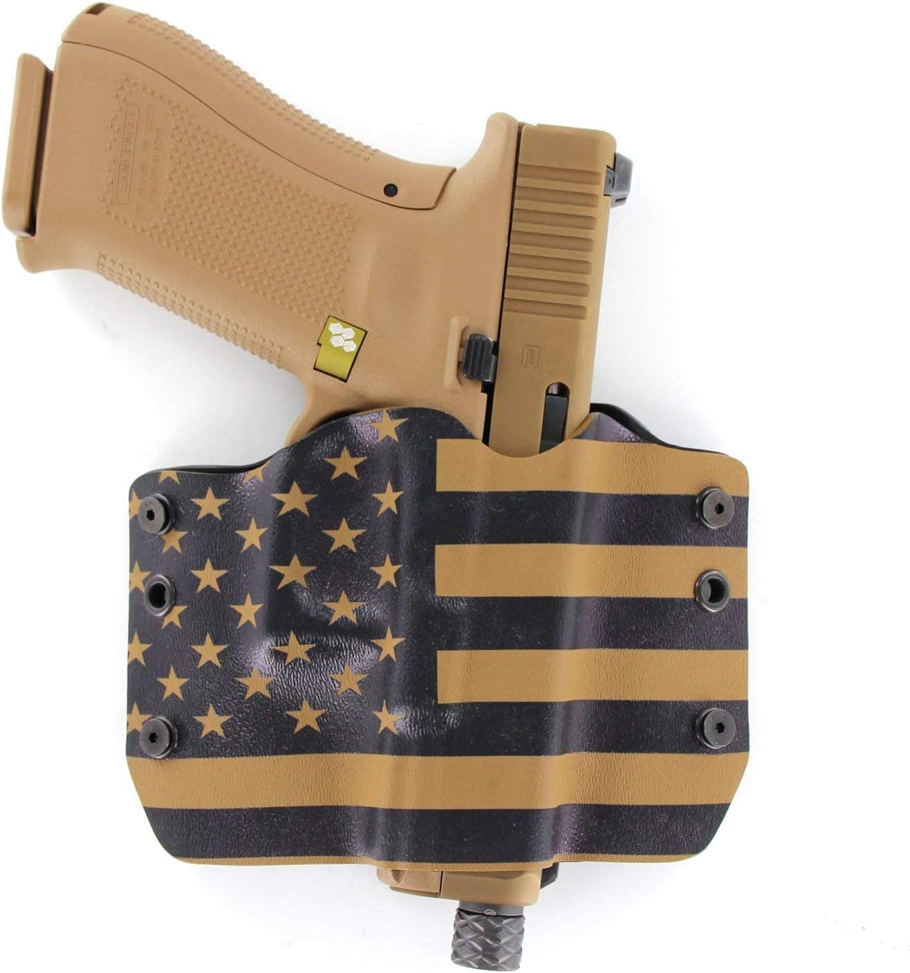 Outlaw Holsters: USA Coyote Tan - OWB Kydex Holster Fits Glock 17,19,22,23,25,26,27,28,31,32,34,35,41-19X,17,19,26 Gen5 - GEN 5 Compatible