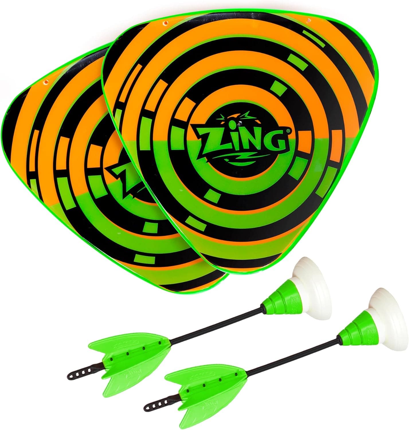 Zing Zarts Throwing Dart Fun Pack, Includes 2 Zarts and 2 Shields, Soft and Safe Darts for Outdoor Play with Friends and Family