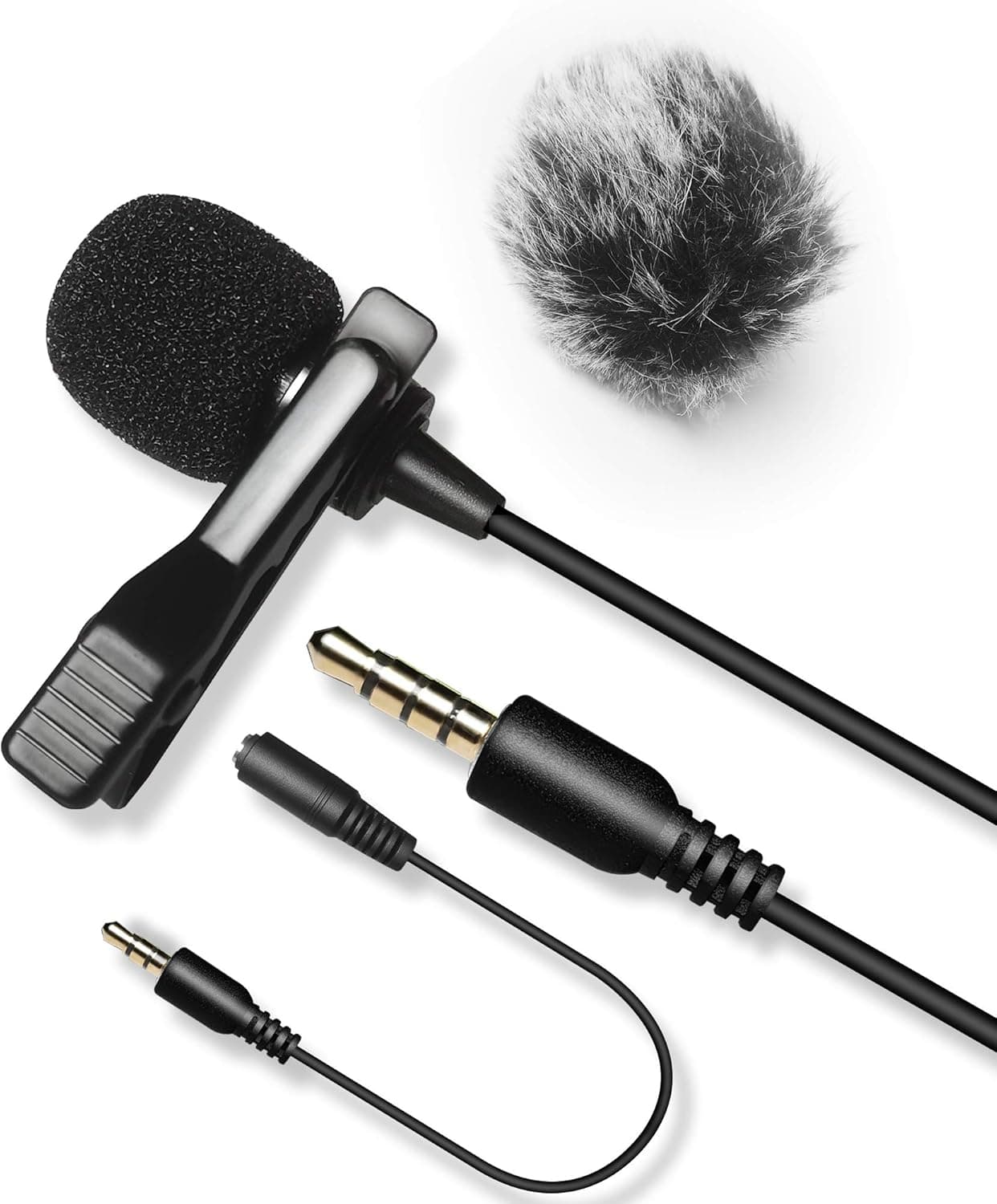 Nicama LVM3 Lavalier Lapel Microphone for DSLR Camera Canon Nikon Sony Camcorder Smartphone PC Laptop (20FT)