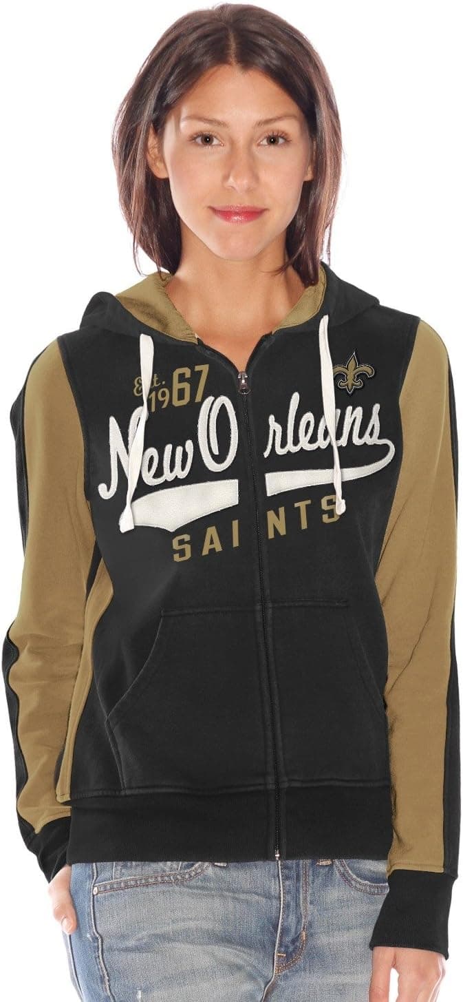 New Orleans Saints Women's NFL G-III"Point After" Full Zip Hooded Sweatshirt