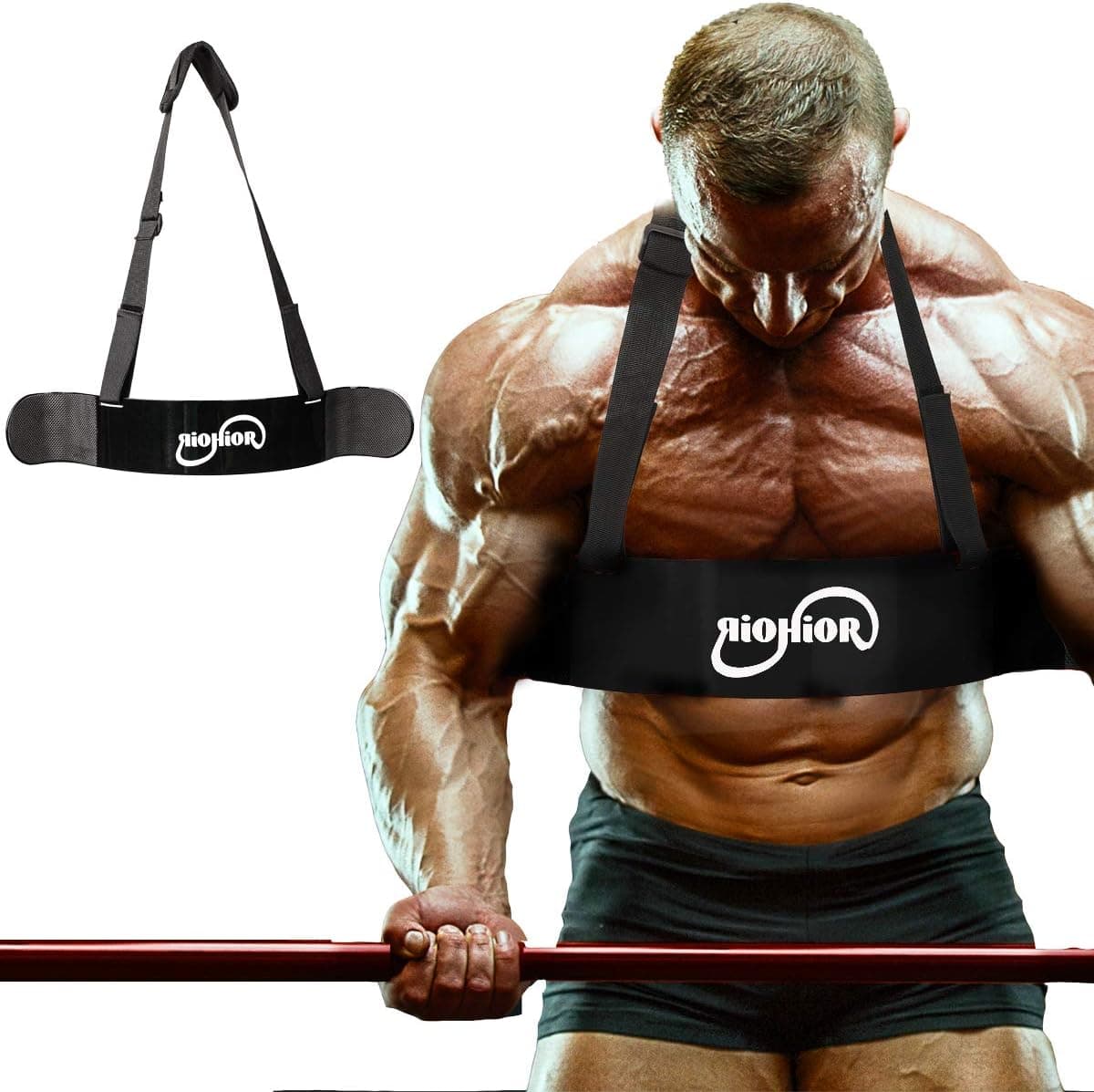 RIOHIOR Arm Blaster for Biceps & Triceps Curl Support for Bodybuilding & Weight Lifting Workout Bicep Isolator