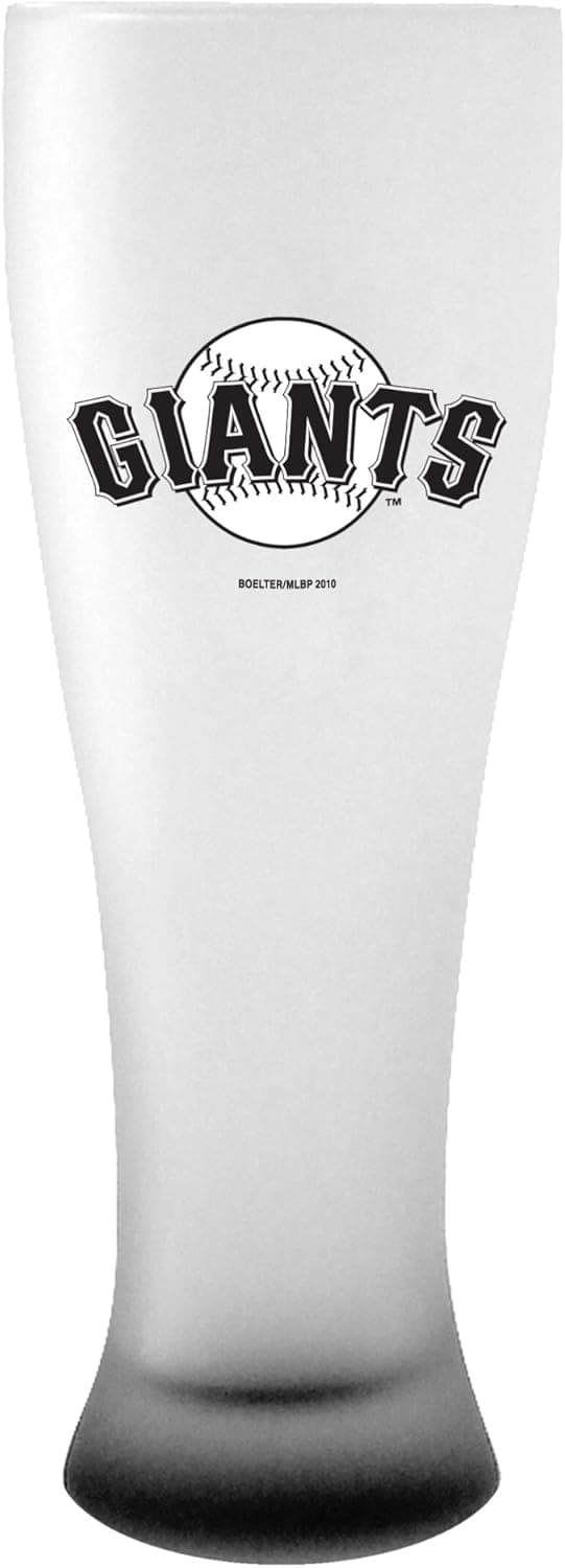 MLB San Francisco Giants Frosted Pilsner Glass with Bottom Spray, 23-ounce