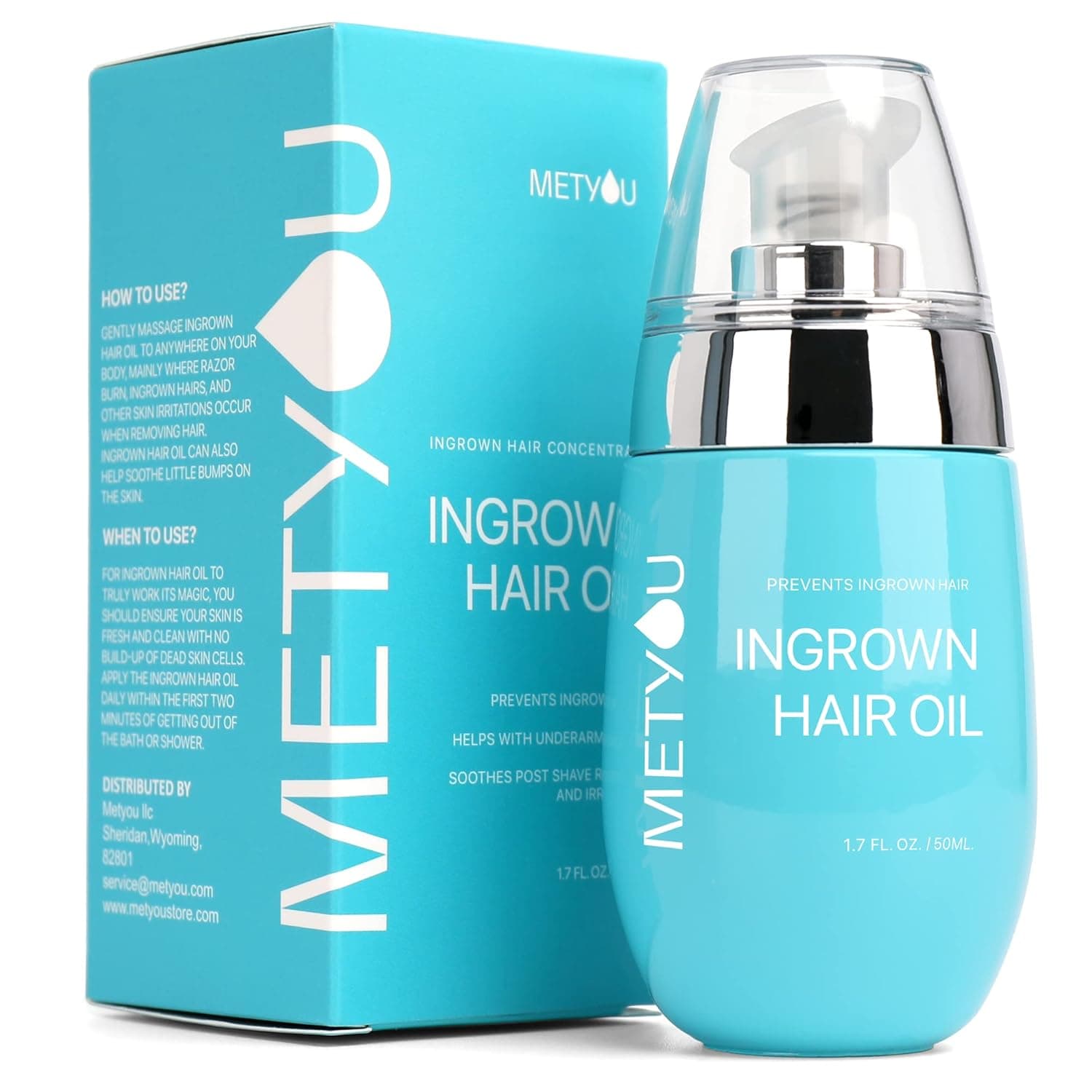 Ingrown Hair Treatment, Concentrated Oil, Razor Burns Bump Premium Nourishing Solution, Intimate/Private Hair Removal Cream for Women and Men - Soothing Leg & Pubic & Bikini Hair Removal Premium Depilatory Cream 1.7fl.oz (50mL)