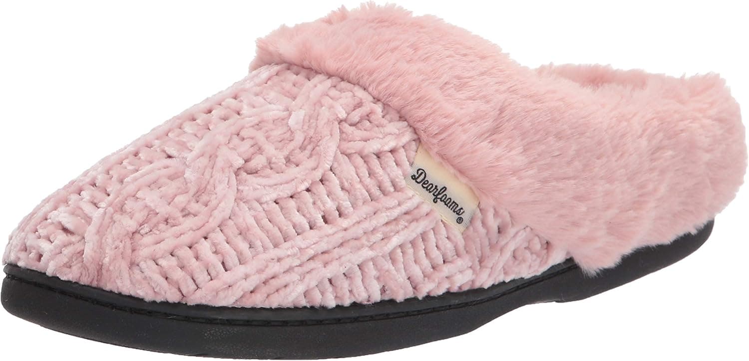 Dearfoams Women's Claire Marled Chenille Knit Clog Slipper