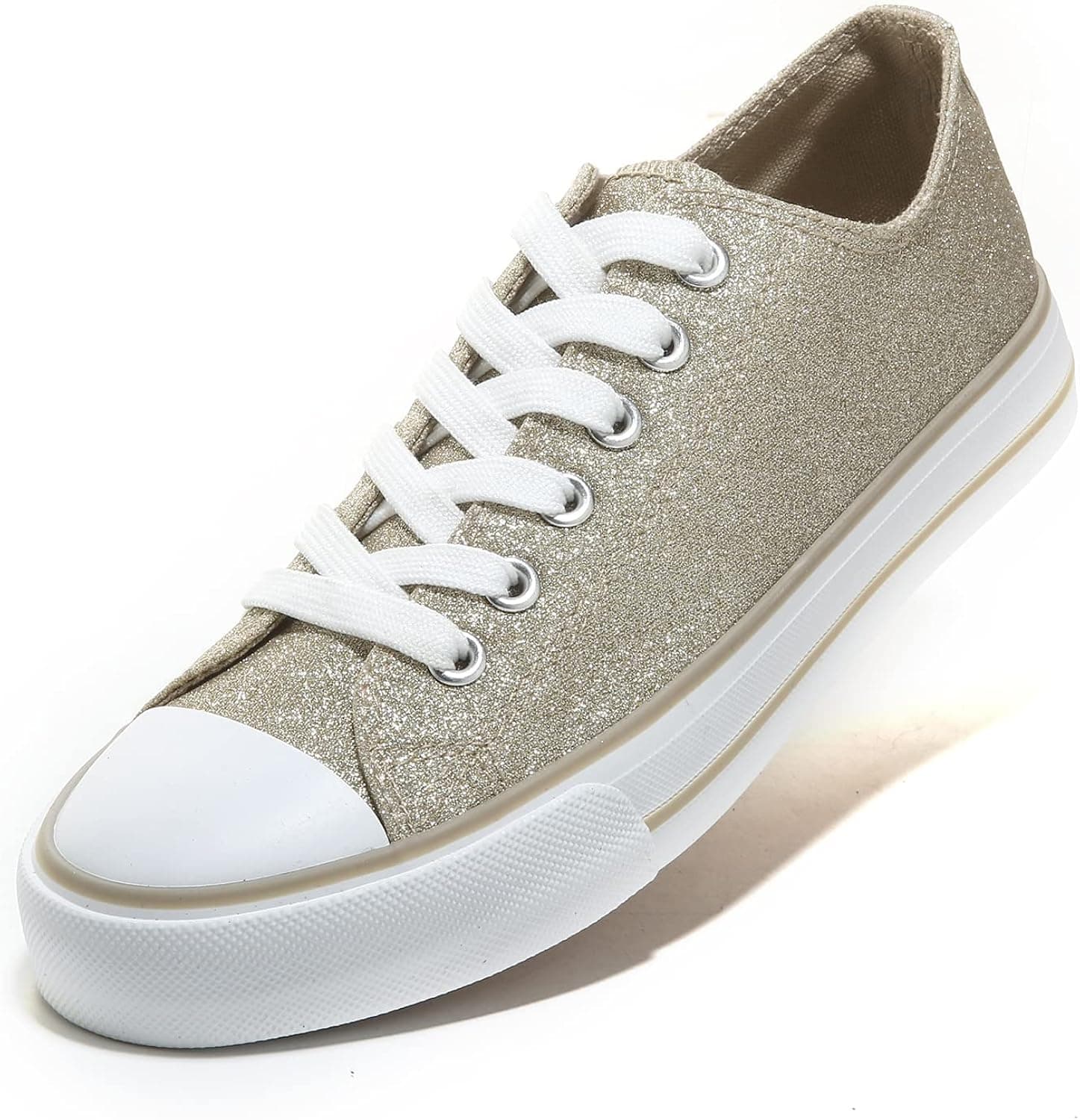 ANQILA Women Canvas Shoes Low Top Lace Up Canvas Sneakers Non Slip Shoes Casual Fashion Running Lightweight Breathable Low Cut Comfortable Canvas Shoes Walking