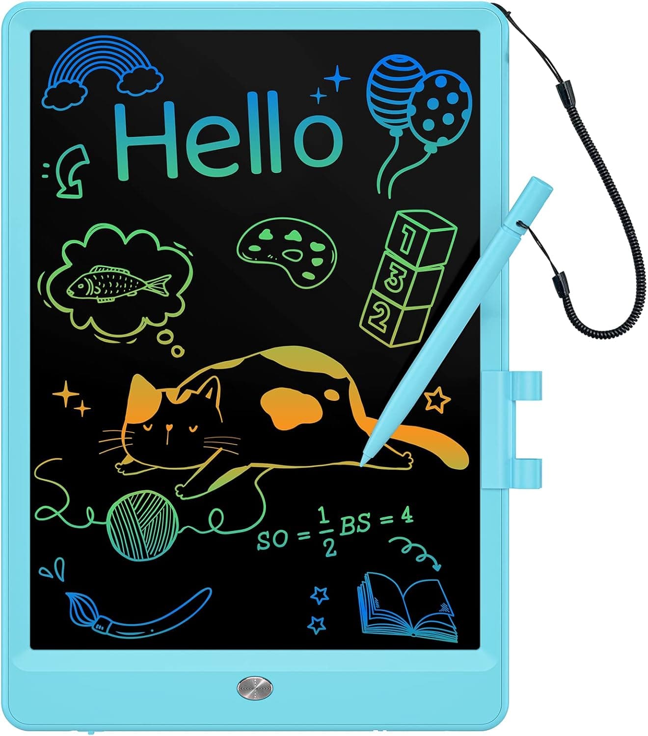 UCIDCI LCD Writing Tablet 10inch Doodle Board - Colorful Screen Toddler Drawing Tablet Drawing Pad, Educational Learning Birthday Toys Gifts for 3 4 5 6 7 8 Year Old Kids Girls Boys
