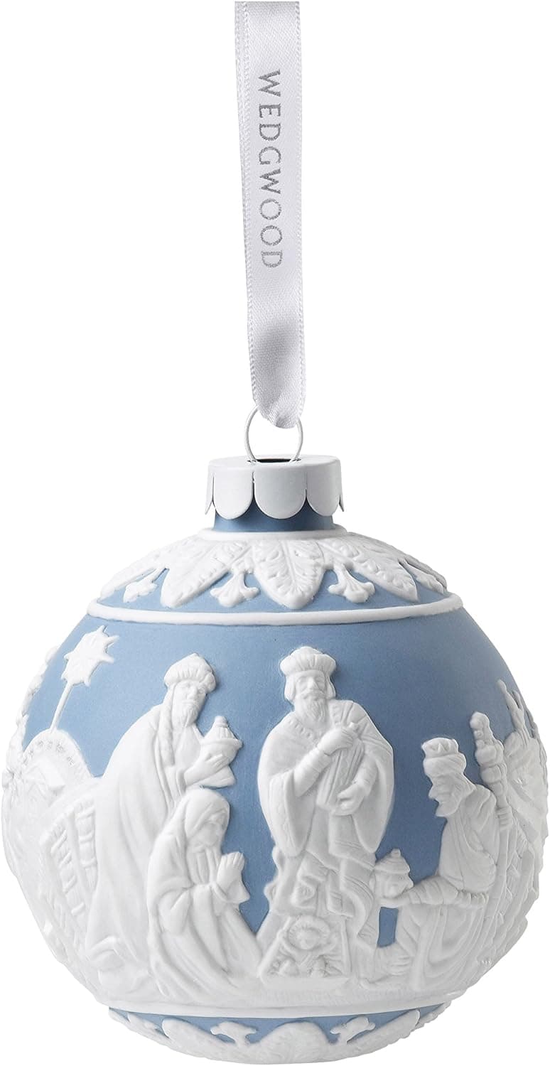 Wedgwood Three Wise Men Christmas Ornament, 3" by 3" by 3", Blue