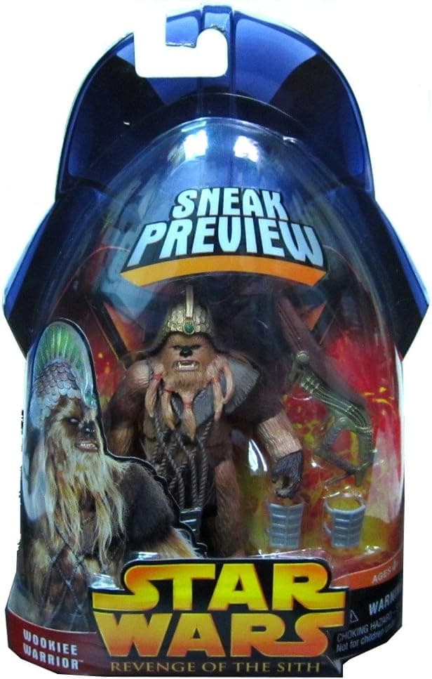 Star Wars Episode III: Revenge of the Sith, Sneak Preview Wookie Warrior Action Figure #3/4, 3.75 Inches
