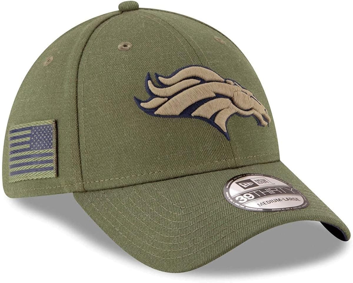 New Era Authentic Exclusive Broncos Denver Sideline Salute to Service Draft Training 39THIRTY Flex Fit Cap Hat