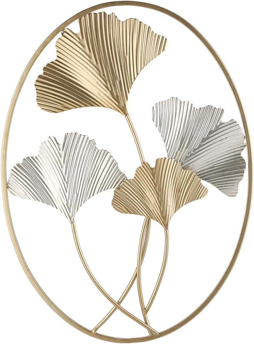 Lechesis Metal Ginkgo Leaf Wall Decor Sculpture, 27.6" x 20.5"