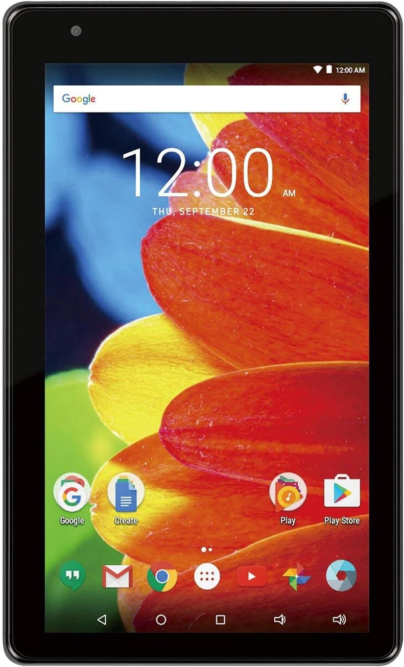 Premium High Performance RCA Touchscreen Tablet Quad-Core Processor 1G Memory 16GB Hard Drive Webcam WiFi Bluetooth Android (7 Inch, Black) (Renewed)