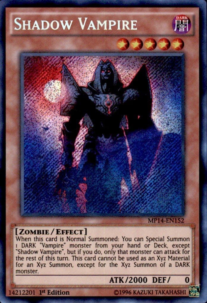 YU-GI-OH! - Shadow Vampire (MP14-EN152) - Mega Pack 2014 - 1st Edition - Secret Rare