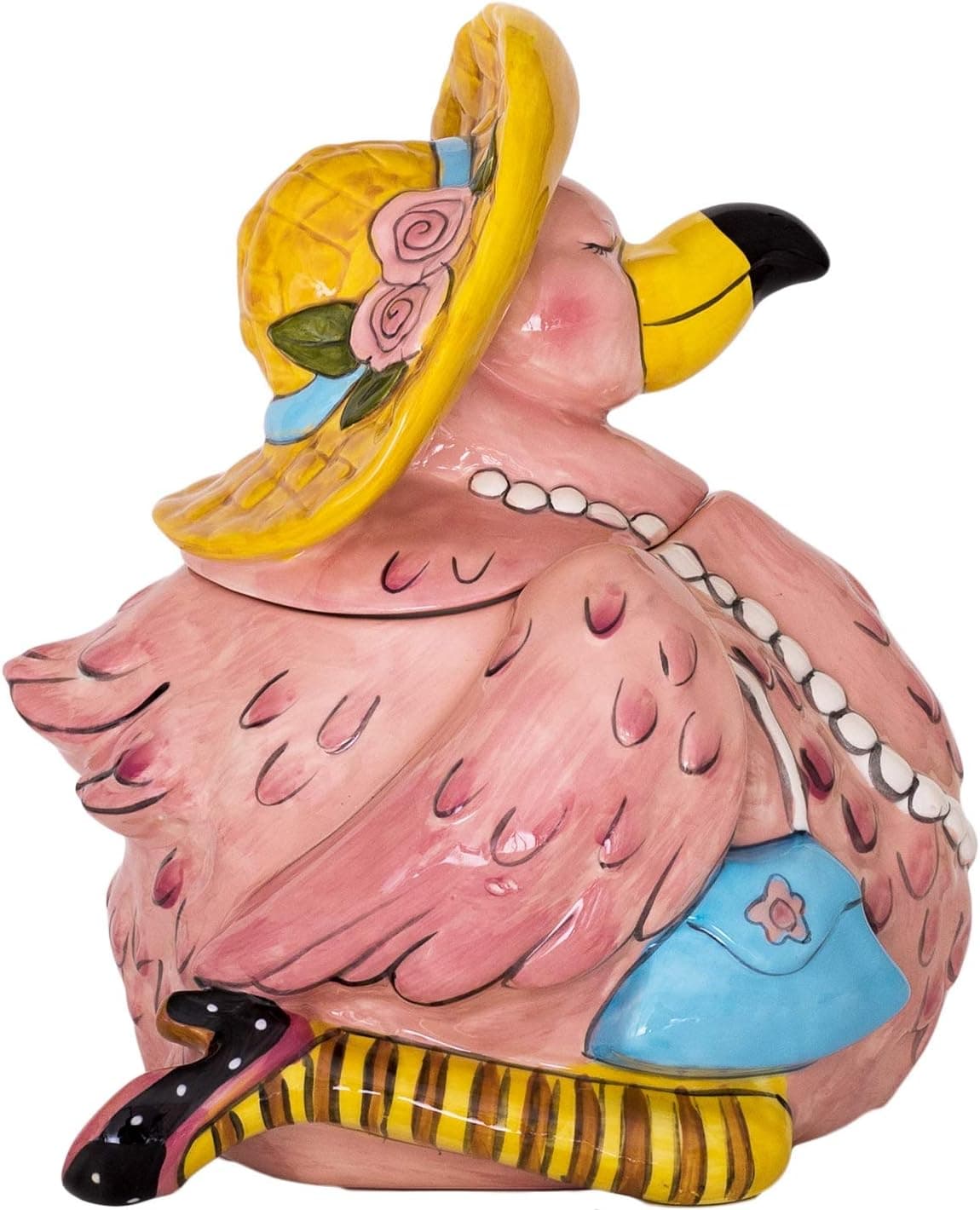 Blue Sky Clayworks Miss Precious Flamingo Cookie Jar 17942