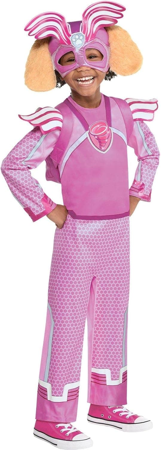 Party City Skye Light-Up Halloween Costume for Girls, PAW Patrol, 3-4T, Includes Jumpsuit, Headpiece and Backpack