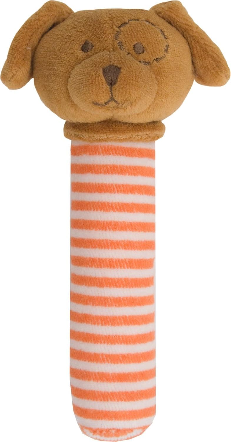 Angel Dear - Light Brown Puppy, Stick Rattle
