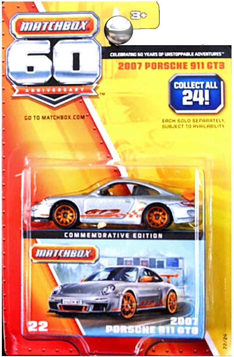 Matchbox 60th Anniversary Superfast 2007 Porsche 911 GTS Silver