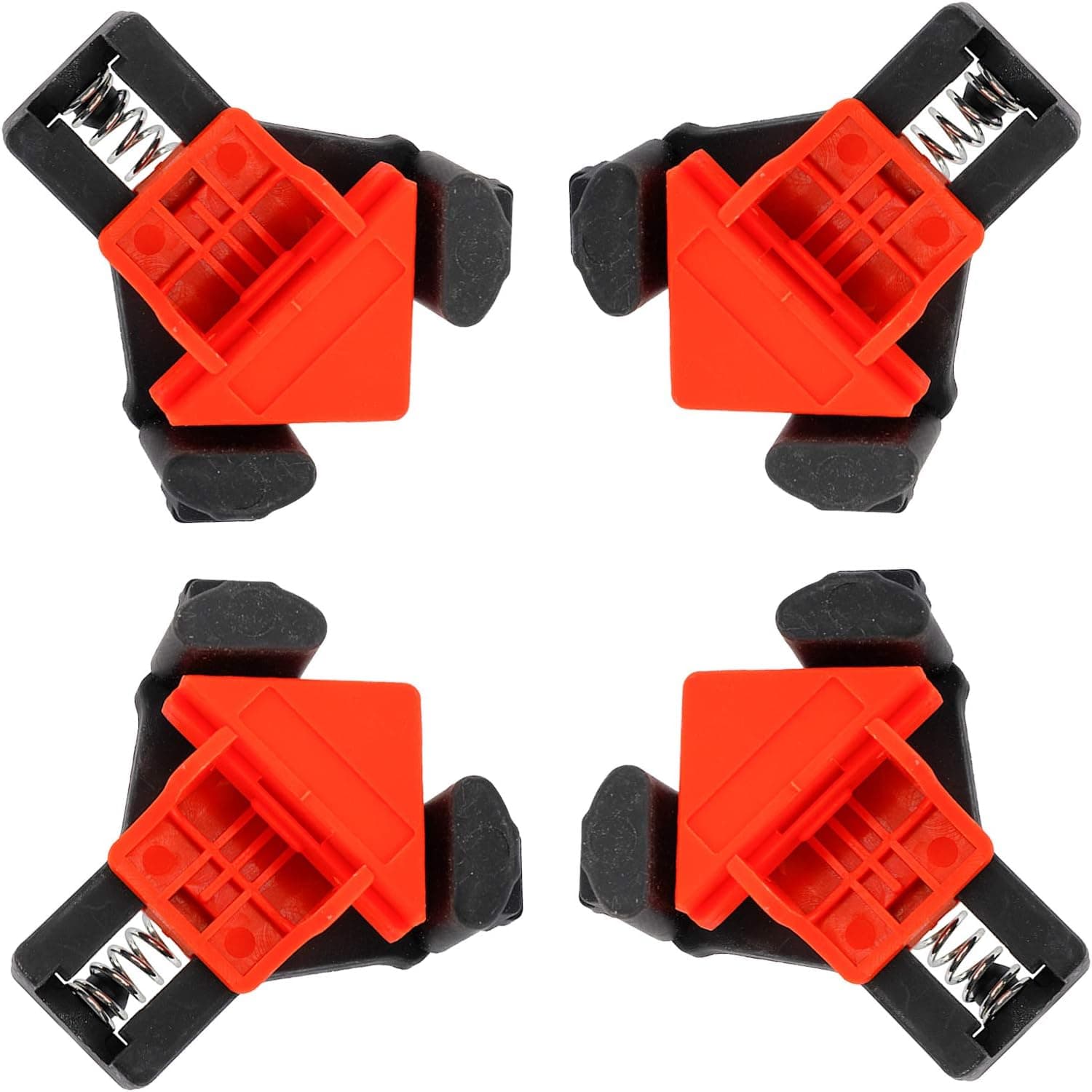 Patioer 90 Degree Angle Clamp, 4 Pcs Adjustable Woodworking Corner Clip, Right Angle Clip Fixer, Corner Clamp Tools For Carpenter, Photo Framing, Welding, Drilling, Making Cabinet