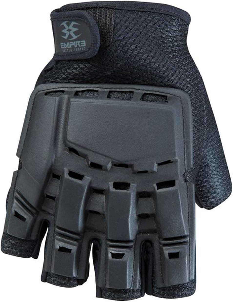 Empire BT Hard Back Fingerless Paintball Gloves - Black - Large-XLarge