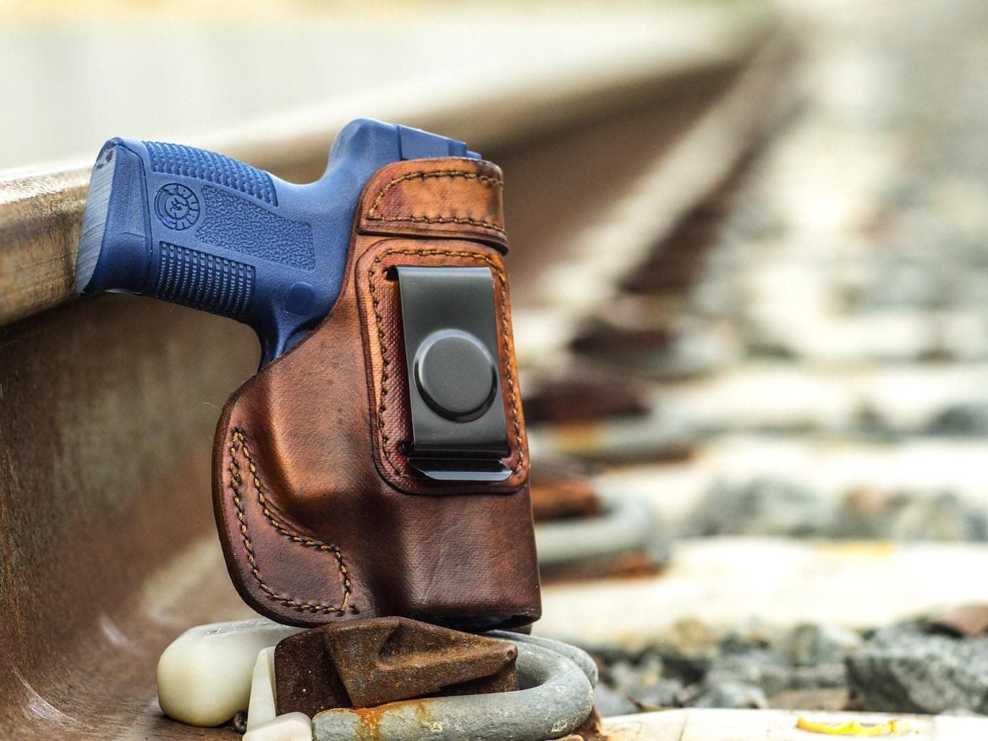 OUTBAGS LOB2S-MIL (Brown-Right) Genuine Leather IWB Conceal Carry Gun Holster for Taurus Millennium PT111 9mm, PT140 .40 & PT145 .45 ACP. Handcrafted in USA.