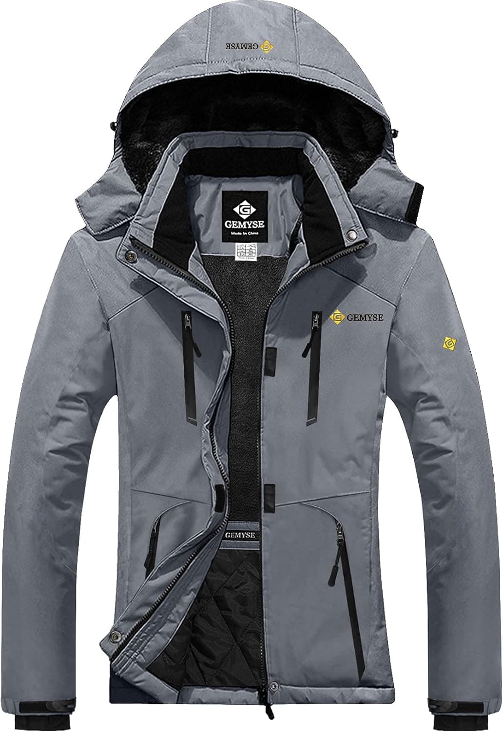 GEMYSE Women's Mountain Waterproof Ski Snow Jacket Winter Windproof Rain Jacket
