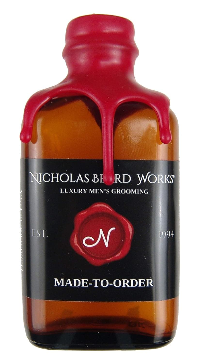 Nicholas Beard Works Premium Beard Oil Amberwood Moss 2oz Pump All Natural Handmade