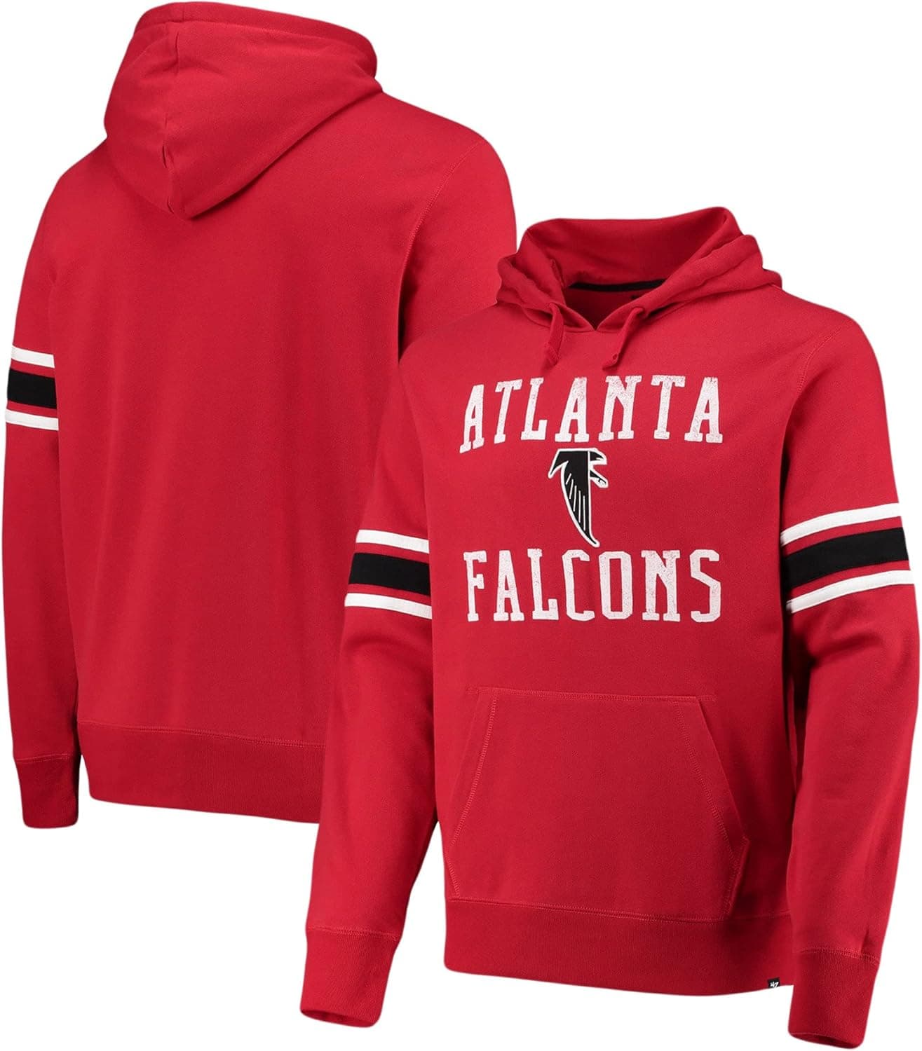 '47 Men's Heathered NFL Double Block Throwback Pullover Hoodie