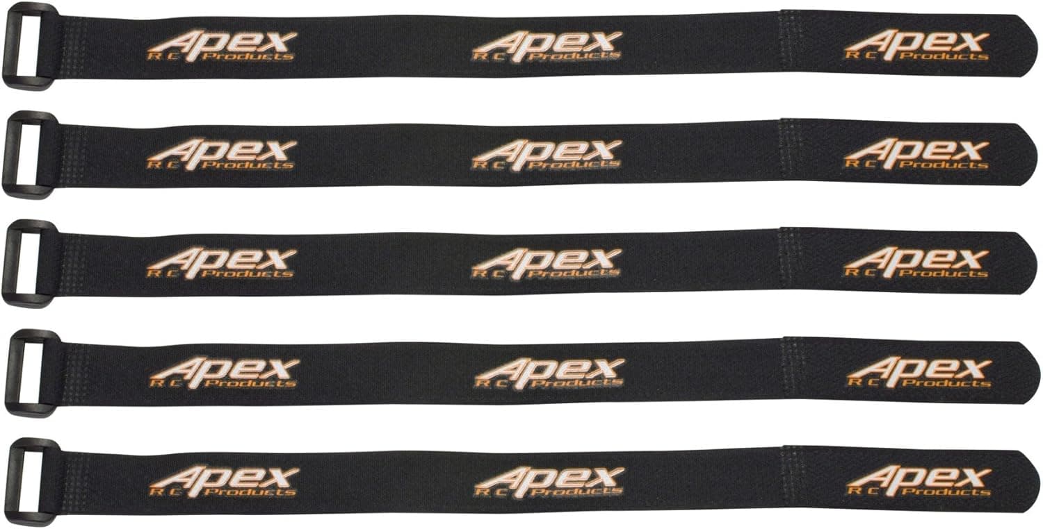 Apex RC Products 5 Pack 20mm x 300mm Lipo Battery and Electronics Straps 3051