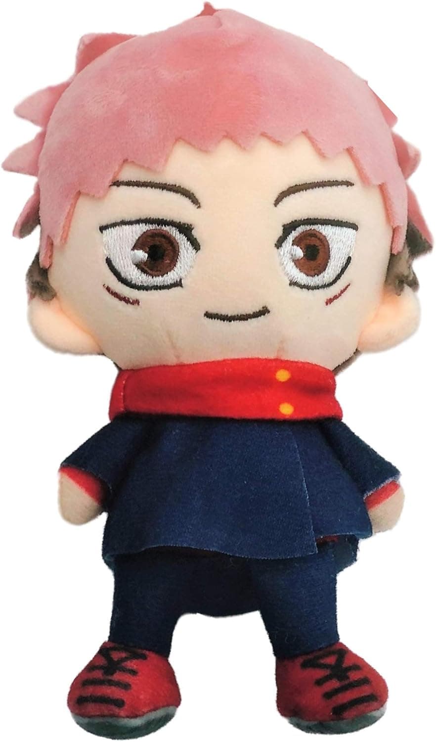 Uoozii JJK Plush Figure Gojo Satoru Yuji Itadori Nobara Megumi Toge Plushie JJK Merch Fan Gifts 15cm 6" (Yuji Itadori 6")