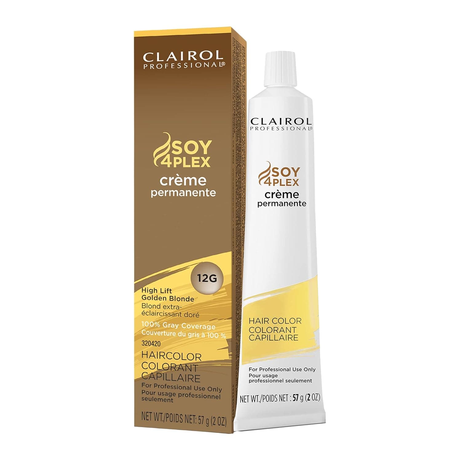 Clairol Professional Permanent Crème Hair Color 12g High Lift Gold Blonde
