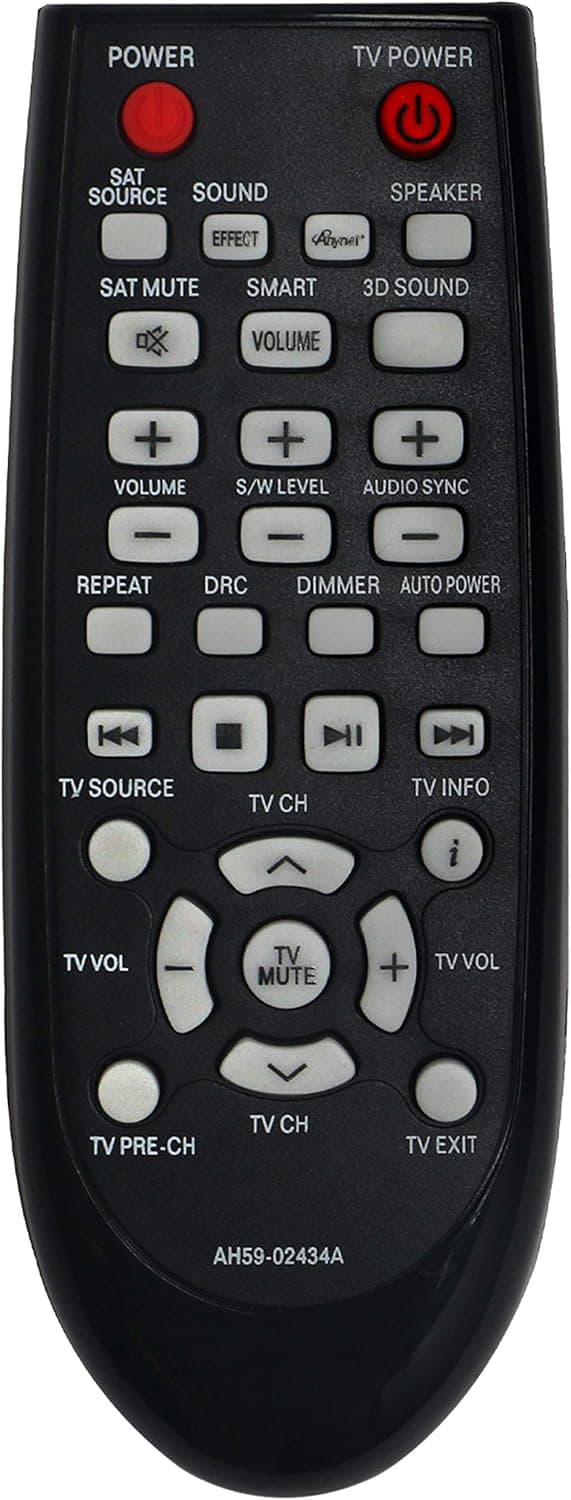 AH59-02434A Replaced Remote fit for Samsung Sound Bar Home Theater HWE450 HWE450C HWE550 HWE551 PSWE450 HW-E450/ZA HW-E450C/ZA HW-E550/ZA HW-E551/ZA