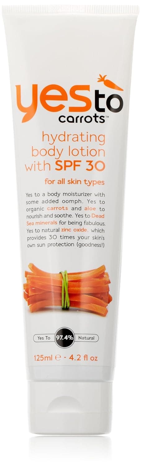 Yes To Hydrating Body Lotion with SPF 30, Carrots, 4.2 Fluid Ounce