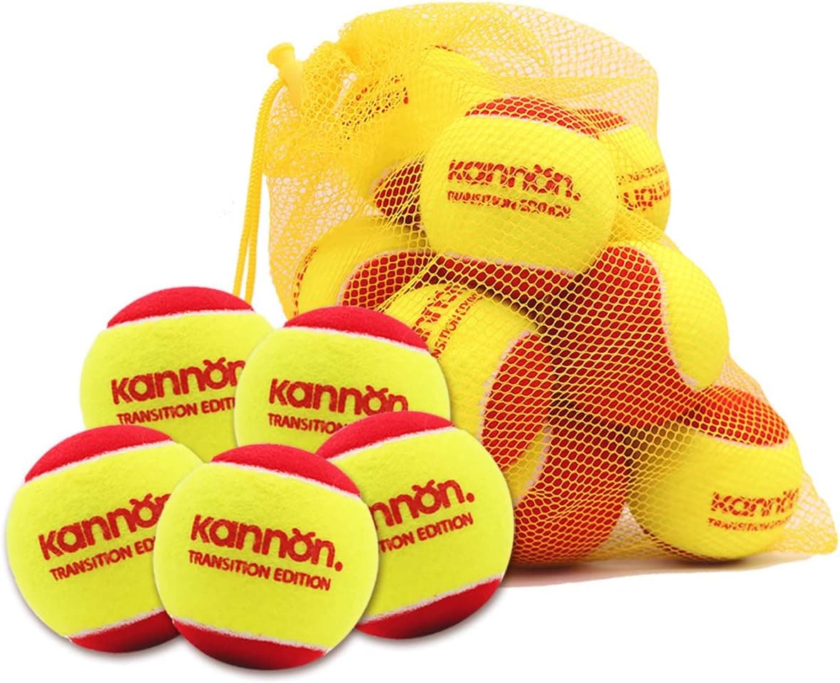 ZingVic Red Tennis Balls - Bounces 25% Pressureless Tennis Ball for Beginners Kids Training Practicing Playing, with Mesh Carry Bag or Box
