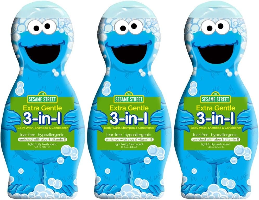 Sesame Street Extra Sensitive 3 in 1, 16 Oz. 3-pack