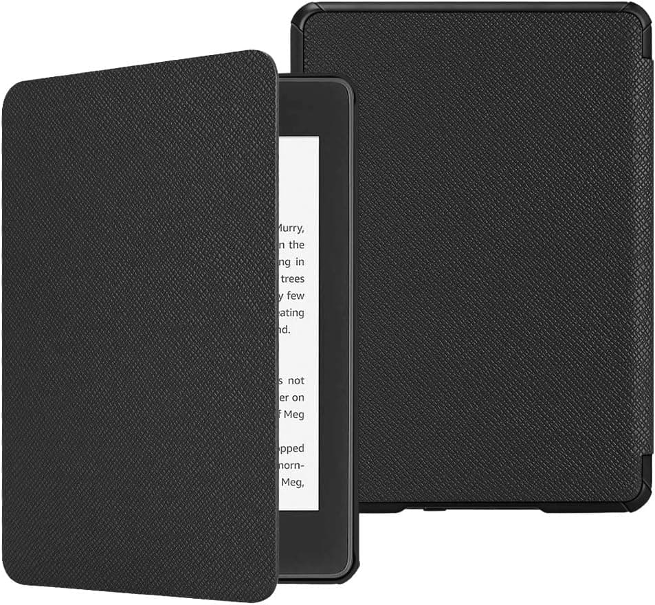 Fintie Slimshell Case for 6" Kindle Paperwhite (10th Generation, 2018 Release) - Premium Lightweight PU Leather Cover with Auto Sleep/Wake for Amazon Kindle Paperwhite E-Reader, Black