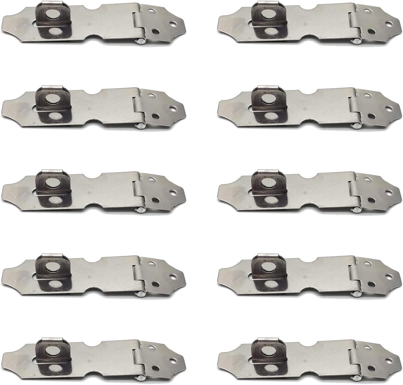 Door Lock Latch,12-Pack,Addlike Padlock Hasp Latch 2.9" Door Clasp Hasp 201 Stainless Steel Silver