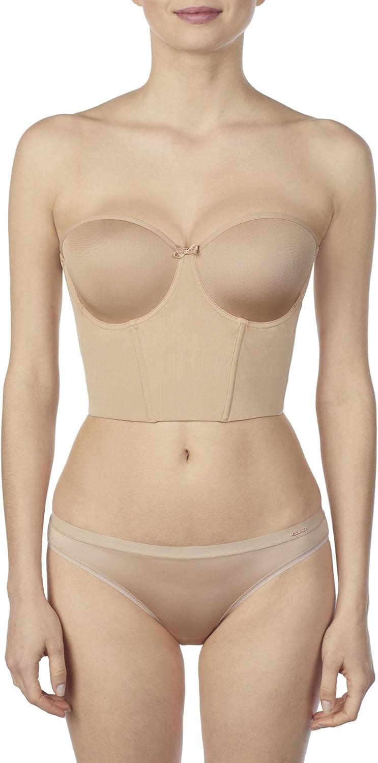 Le Mystere Women's Soiree Convertible Bustier Bra, Seamless, Invisible Bustier to Support and Carry Special Occasion Dresses