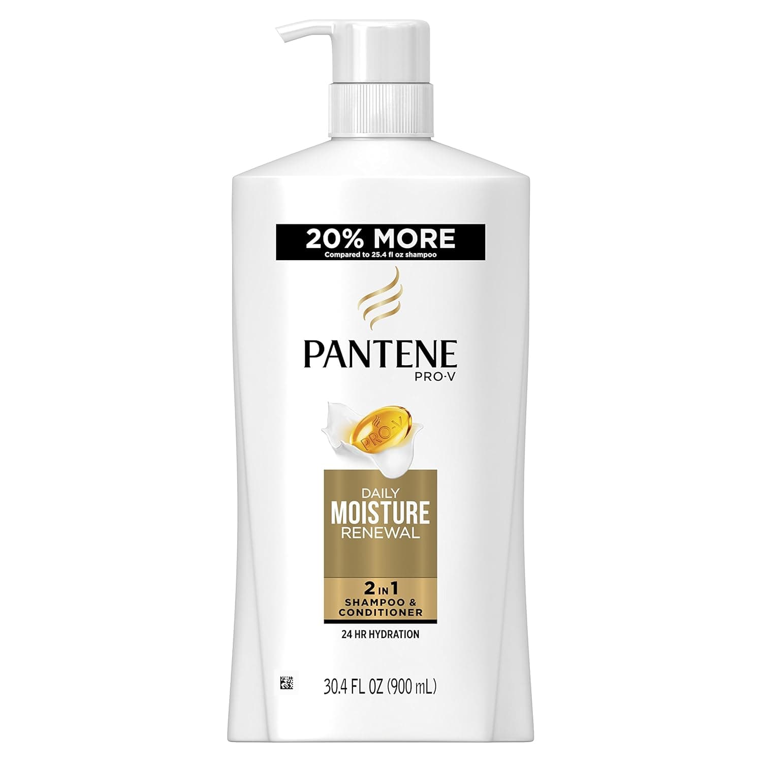 Pantene Pro-V Daily Moisture Renewal 2 in 1 Shampoo & Conditioner, 30.4 fl oz (Packaging May Vary)