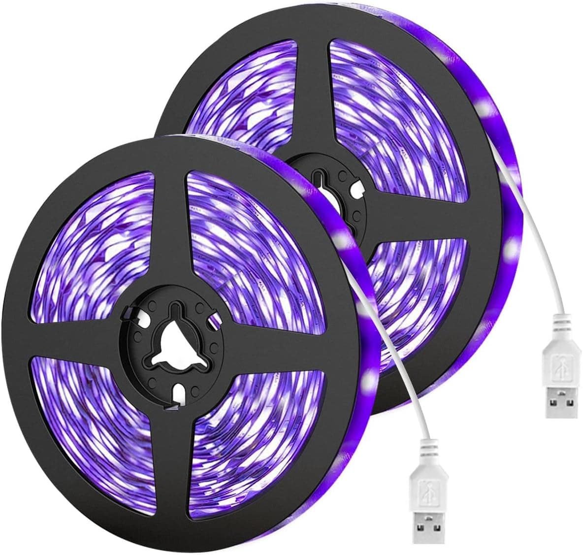 iCreating UV LED Strip Lights - 20ft USB Powered LED Black Light Strips 5V UV Blacklight Strip, UV Black Light LED Strips Kit with Non-Waterproof Super Bright UV LED Light Strip