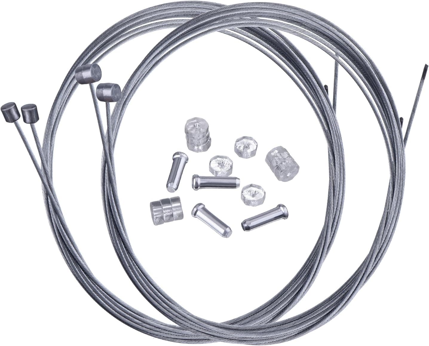 Hotop Mountain Bike Brake Cable Gear Cable Wire and Cable End Crimps Kit