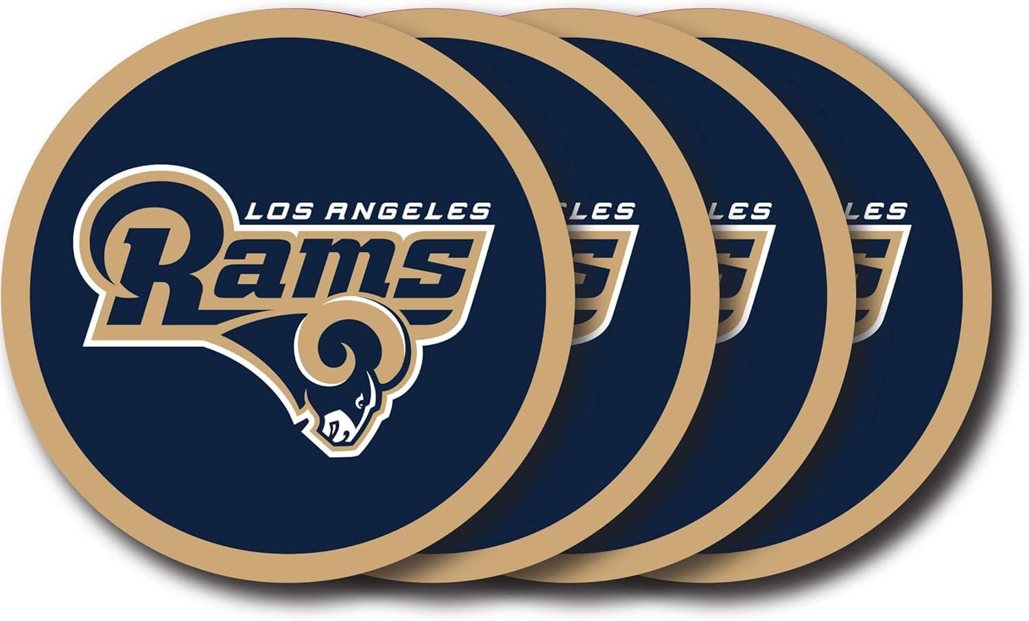 NFL Los Angeles Rams Vinyl Coaster Set (Pack of 4)
