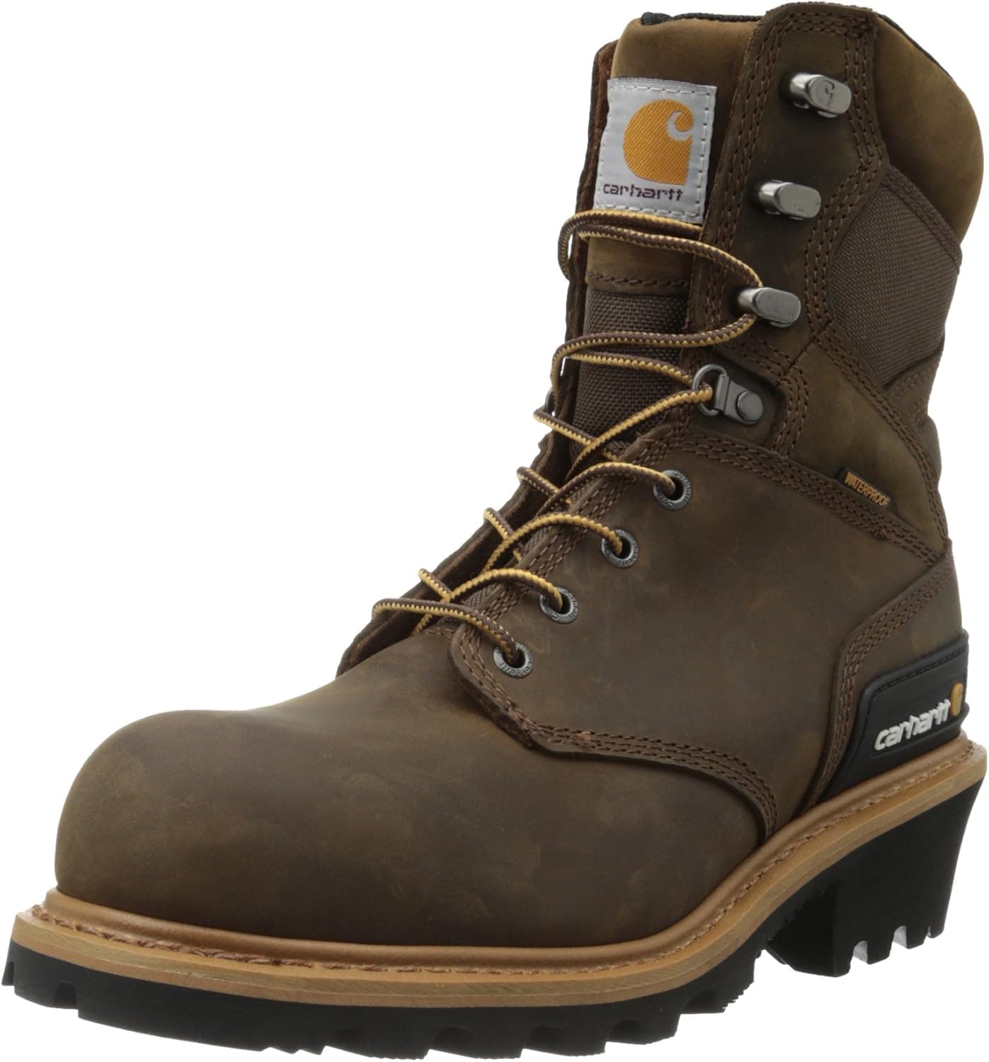 Carhartt Men's 8" Waterproof Composite Toe Leather Logger Boot CML8369