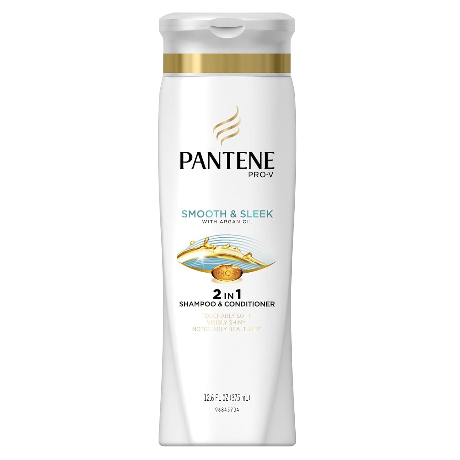 Pantene Pro-V Smooth 2-In-1 Shampoo & Conditioner 12.6 Fl Oz (Pack of 6) (packaging may vary)