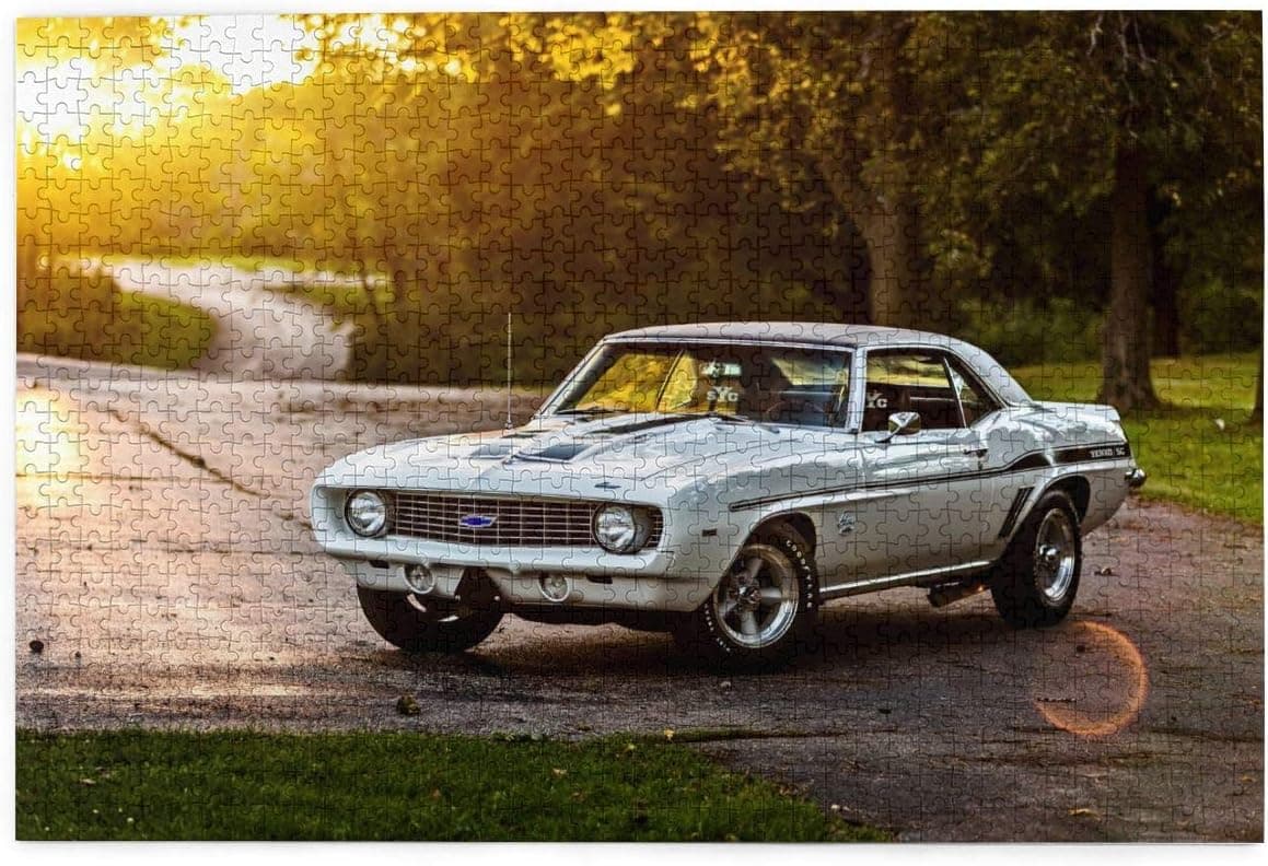 1000 Piece Puzzle for Adults Camaro Old Car Muscle Cars American Cars 1969 Camaro Yenko Sc 427 27.5" X 19.6"