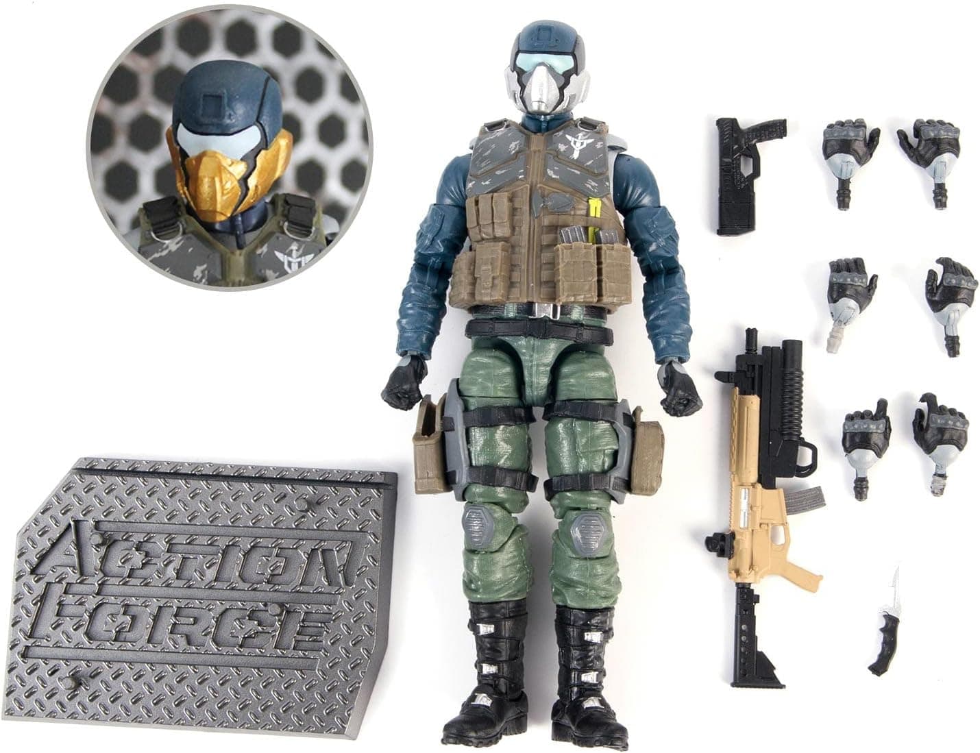RAYGE3LOV 1/12 Scale Male Modern Military Action Figure, 6 inch American Military Soldiers, US Army Men and SWAT Team Toy Soldiers with Military Weapons Accessories About Playset Collectable Figures