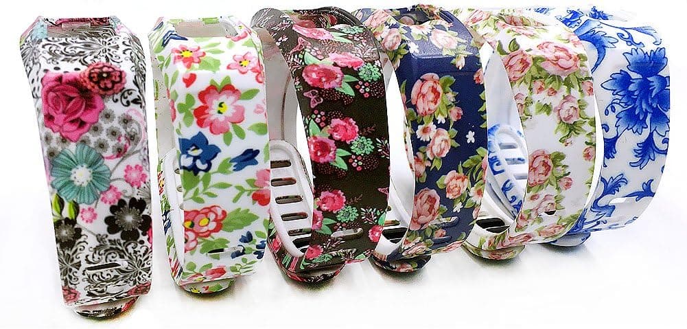 SKYLET Replacement Bands for Garmin Vivofit 2 (No Tracker)(Six Flowers, Small)