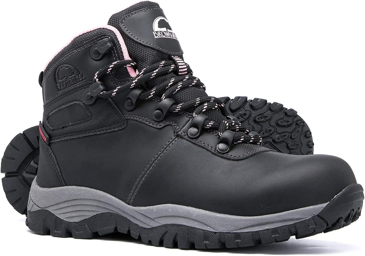 Brown Oak Womens Waterproof Lightweight Trekking Camping Backpacking Shoes Work Hiking Boots